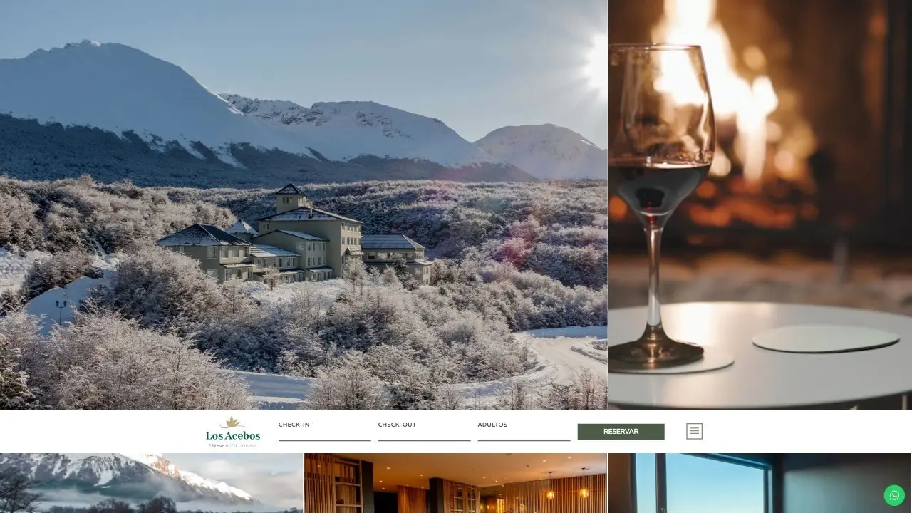 Proyecto Diseño web para hotel 5 estrellas en Ushuaia – Los Acebos