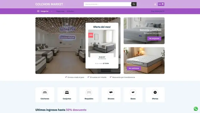Proyecto Impactante ecommerce para Colchon Market — E-commerce