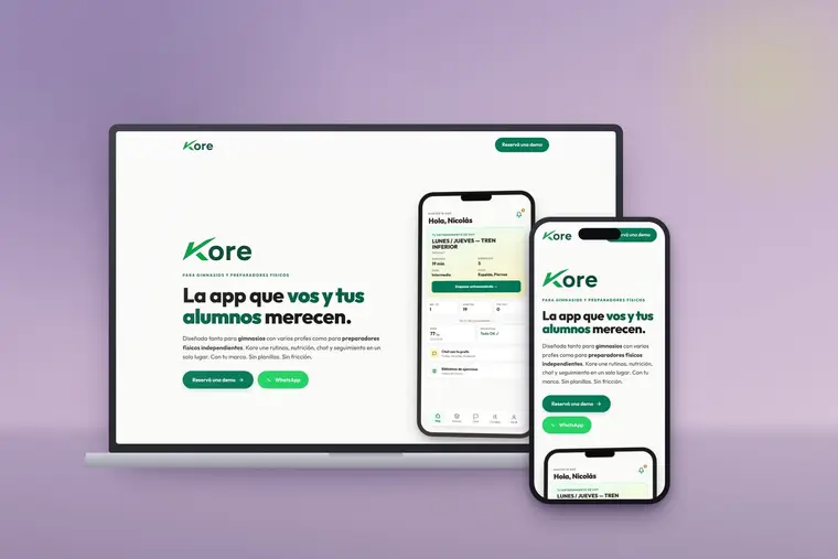 Kore, la app para entrenadores, gimnasios y nutricionistas