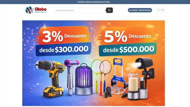 Proyecto Mayorista de productos electrónicos en Ciudad de Buenos Aires – Globo Electrónico — Mayorista