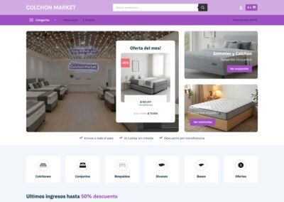Impactante ecommerce para Colchon Market