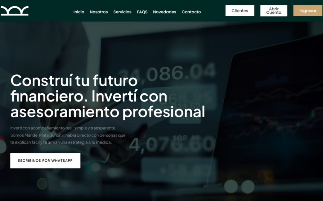 Diseño web institucional en Mar del Plata Bursátil