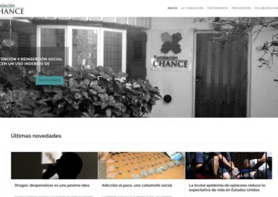 Profesional diseño web institucional en Mar del Plata para Fundación Chance