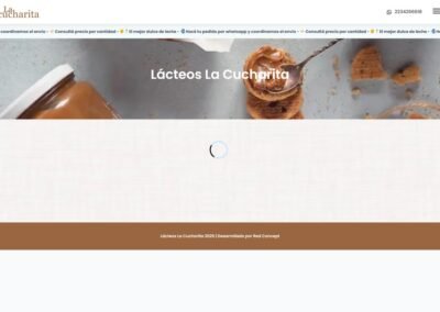 Tienda online con pedidos por WhatsApp para Lácteos La Cucharita